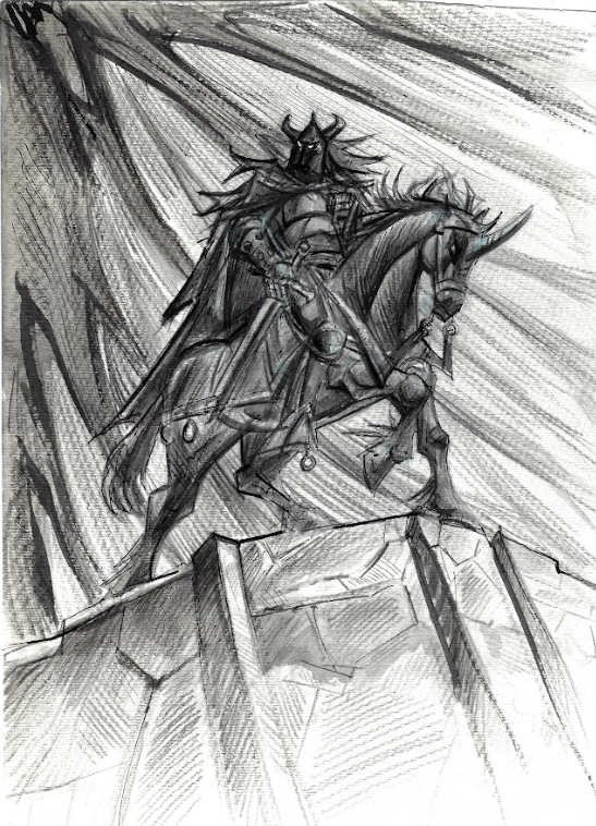 Ilustración de la baraja caballero loco